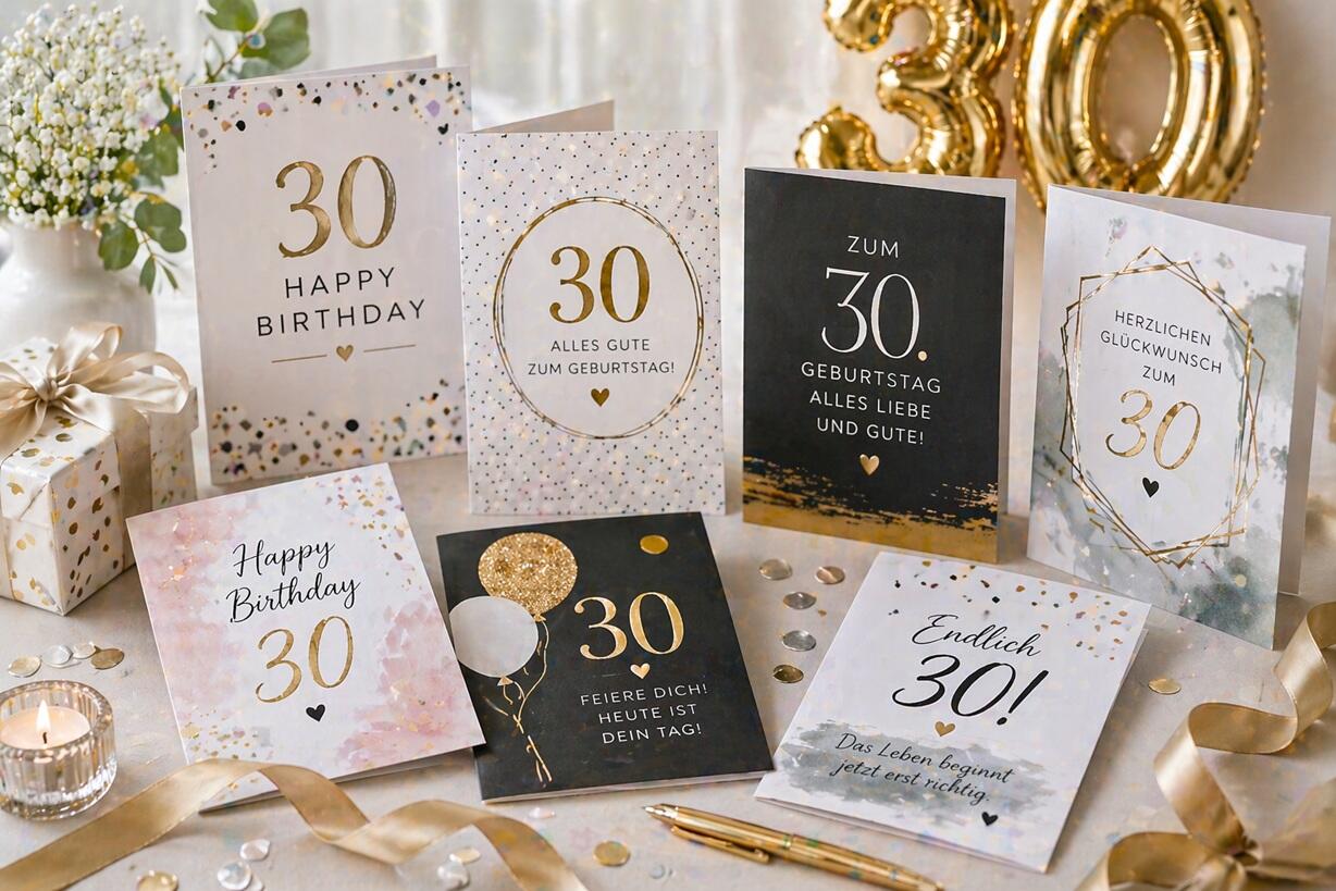 30 Geburtstagskarten