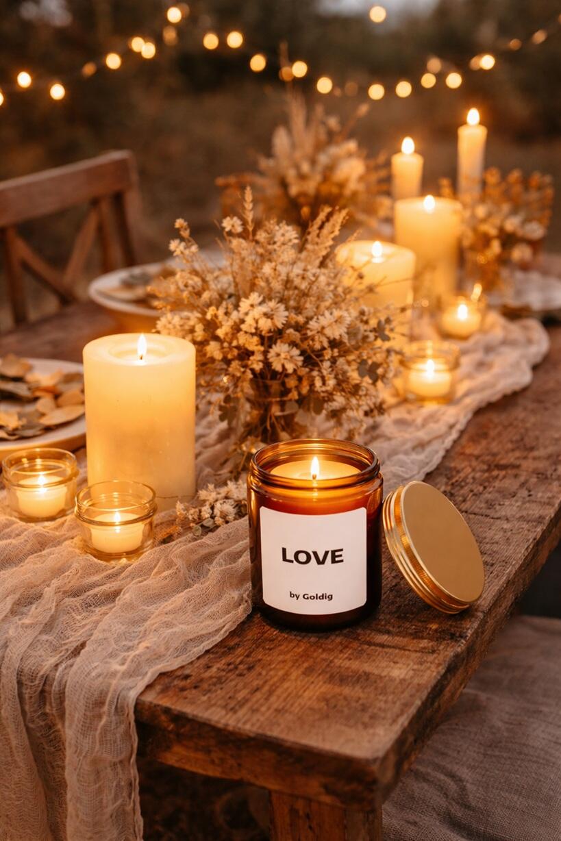 Boho-Hochzeit-kerzendeko