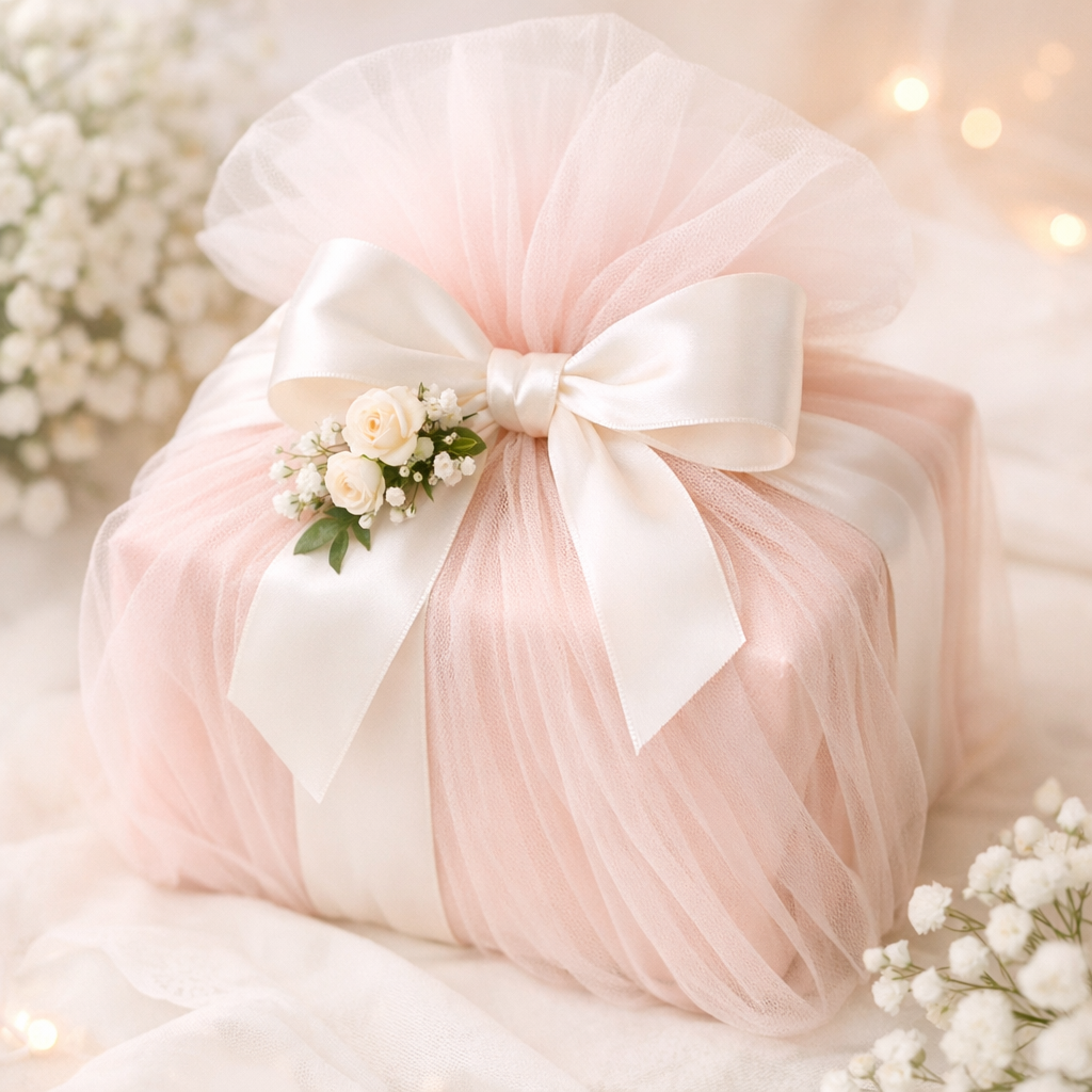 DIY emballage cadeau en tulle