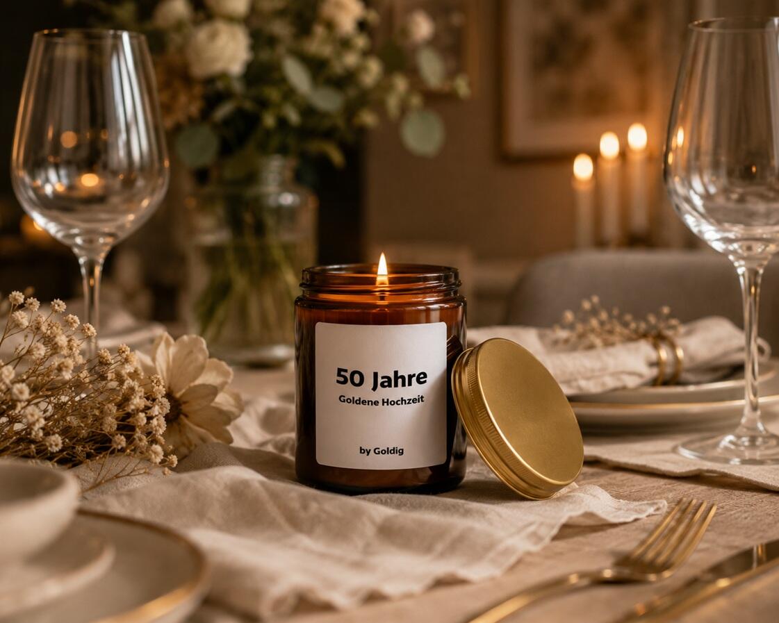 Duftkerze zum Hochzeitstag und Jubiläum