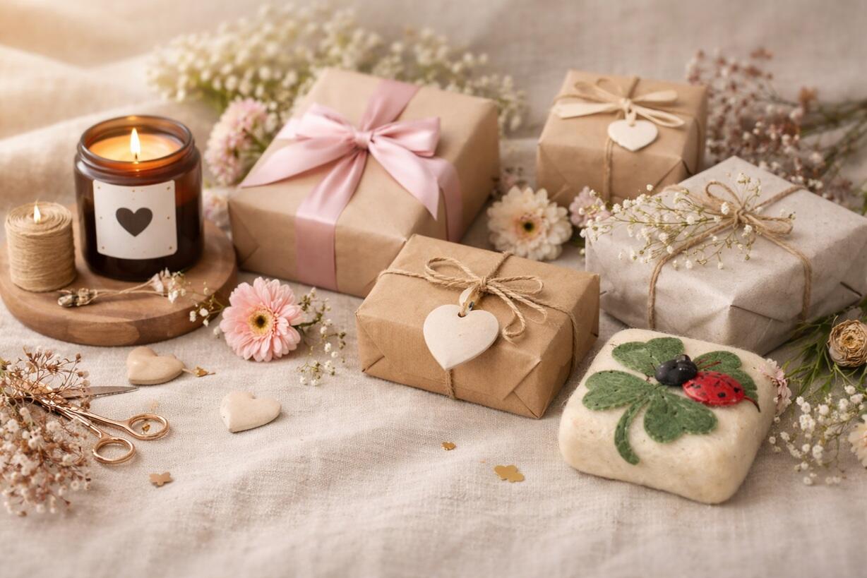 Persönliche Geschenkideen zum runden Geburtstag mit Karte und Dekoration