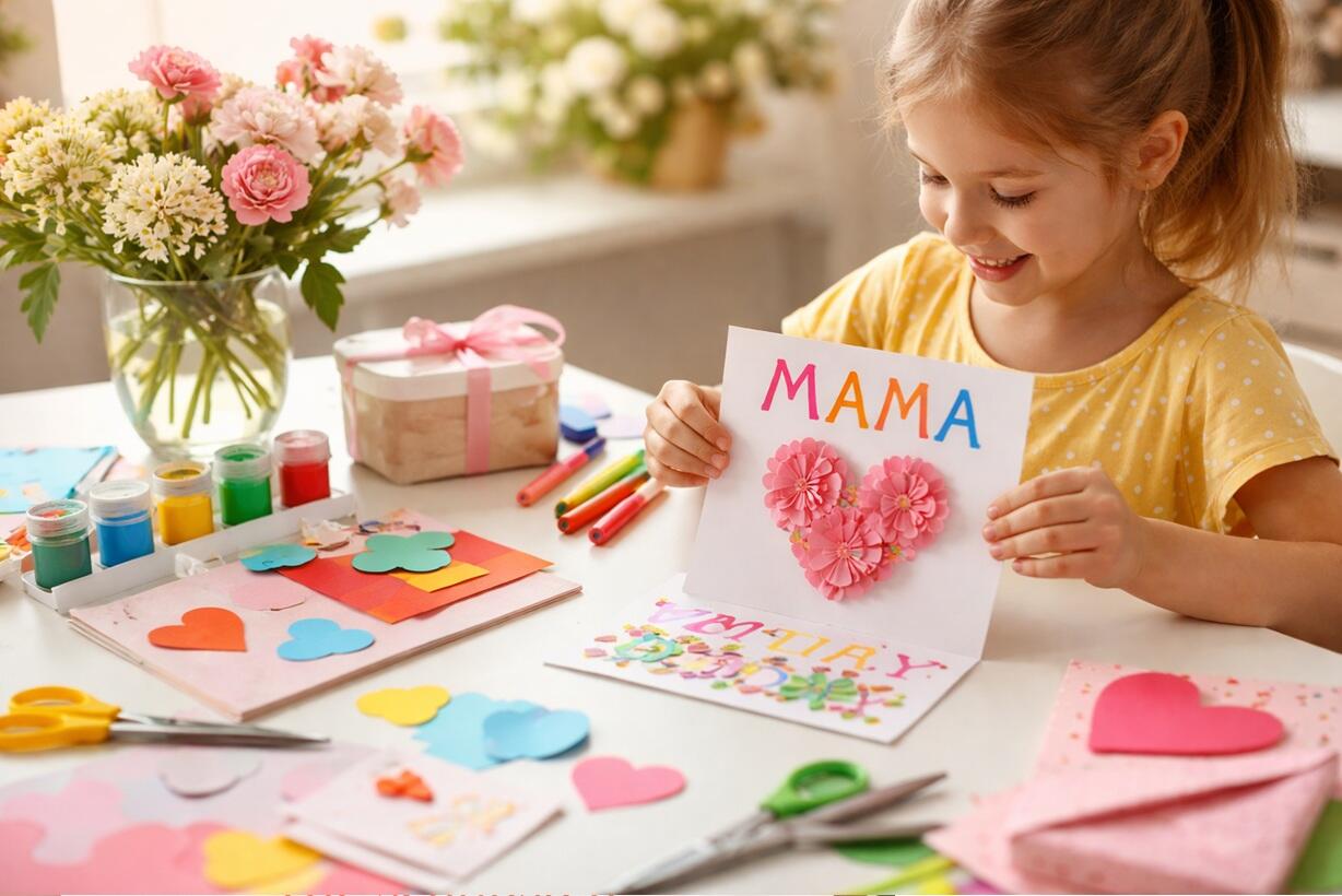 Muttertagskarte basteln mit Liebe