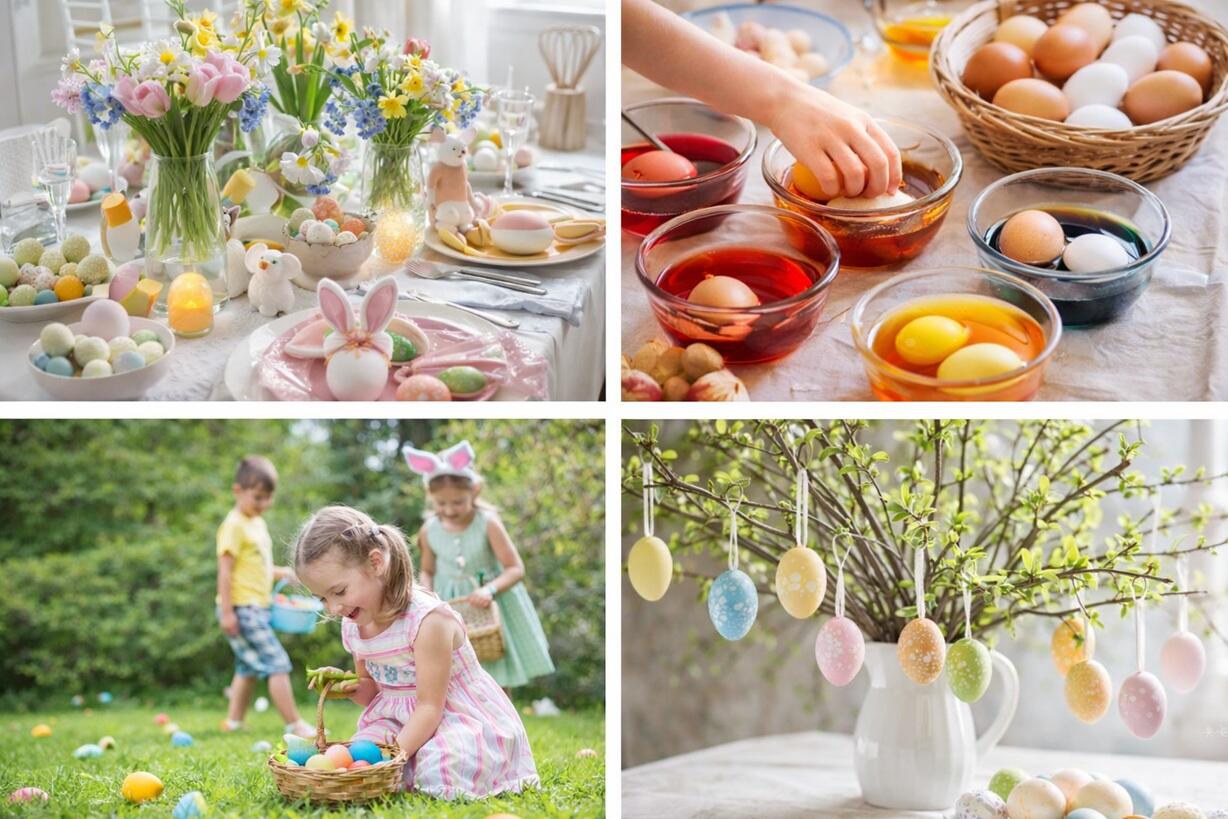 Ostern Ideen – Ostertisch dekorieren, Eier färben, Ostereier suchen und Osterzweige mit Eiern