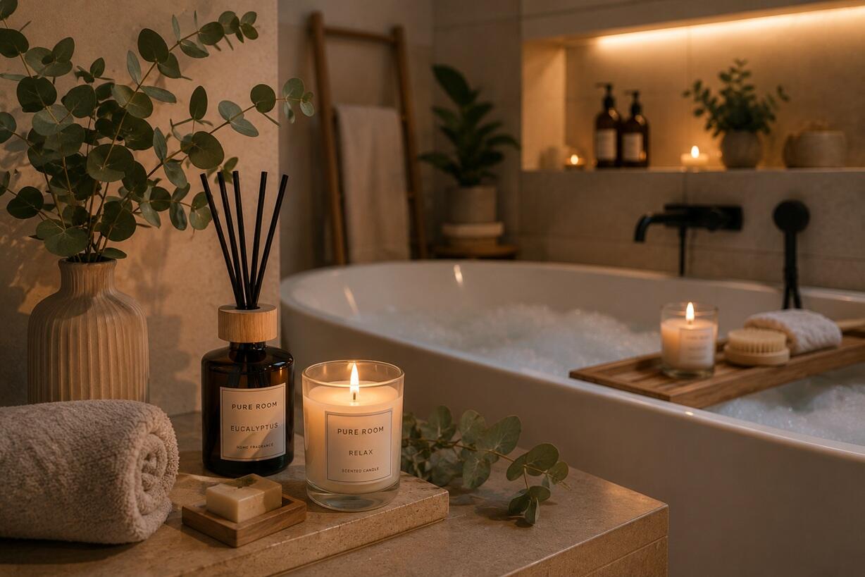 Raumdüfte und Duftkerzen für Wellness und Entspannung zuhause