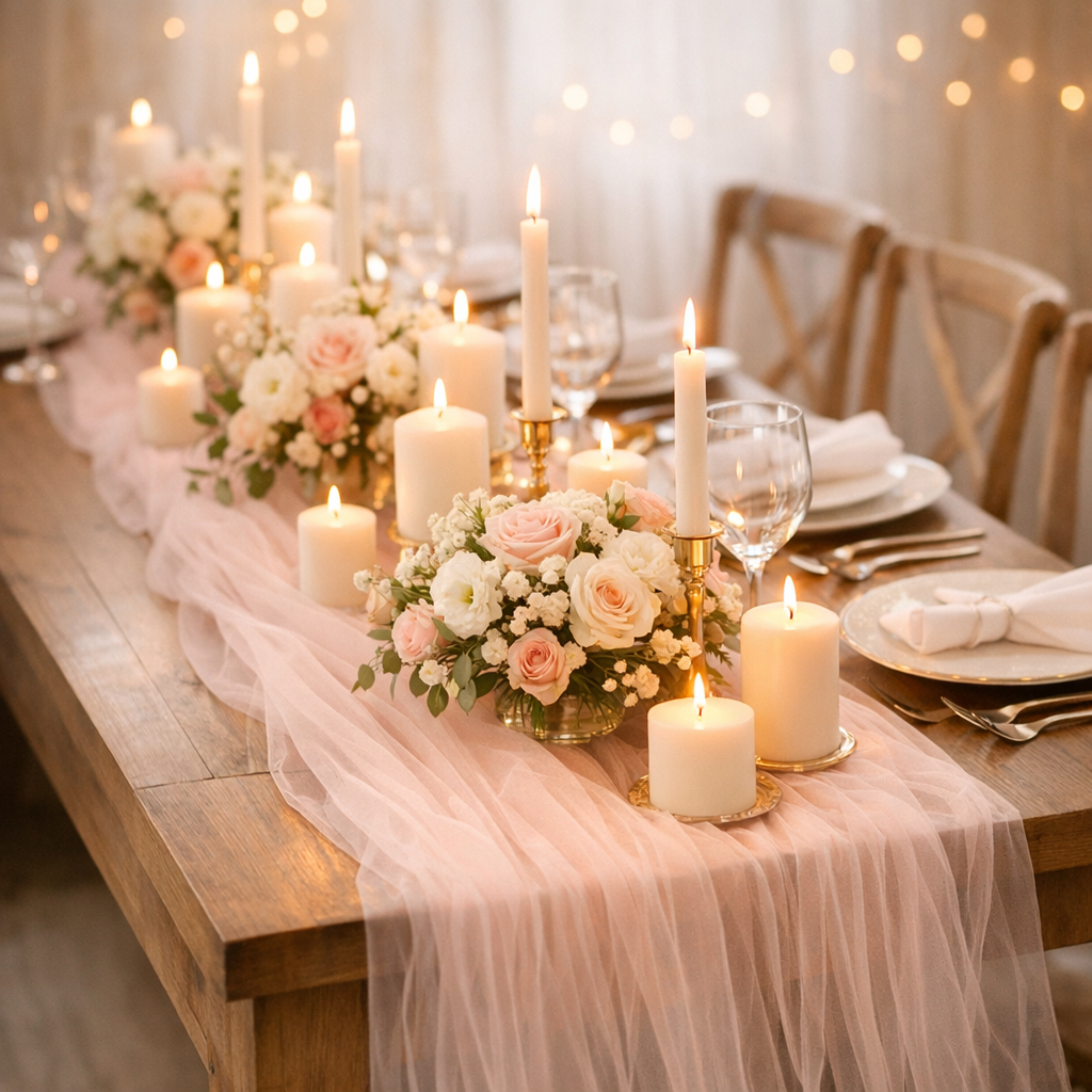 DIY chemin de table en tulle – tutoriel pas à pas