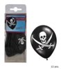 Piratenballone Schwarz