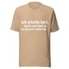T-shirt « Je travaille dur pour que mon chien ait une meilleure vie » – Beige ou Vert