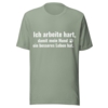 T-shirt « Je travaille dur pour que mon chien ait une meilleure vie » – Beige ou Vert