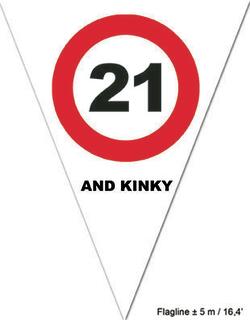 Wimpelkette 21 Jahre Traffic Sign