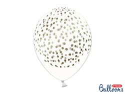 Ballon Weiss Gold Dots