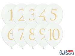 Ballon Weiss Zahl 1 bis 10
