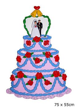 Décoration murale de gâteau de mariage