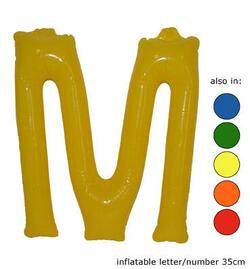 Ballon Buchstab "M"  in 5 Farben