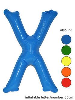 Ballon Buchstabe "X"  in 5 Farben