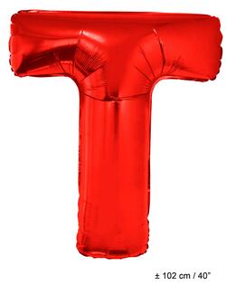 Buchstabenballon "T" Rot 1 Meter