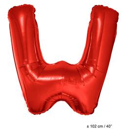 Buchstabenballon "W" Rot 1 Meter
