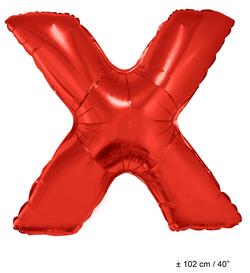 Buchstabenballon "X" Rot 1 Meter