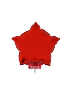 Folienballon Sterne Rot mit Stab 28 cm