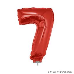 Zahlenballon 7 Rot 40cm