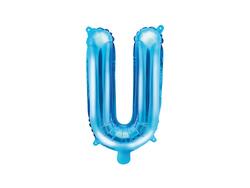 Mini ballon aluminium U bleu 35 cm