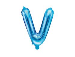 Mini ballon aluminium V bleu 35 cm