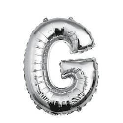 Buchstaben G Folienballon Silber