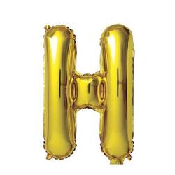 Ballon aluminium lettre H doré 1 mètre