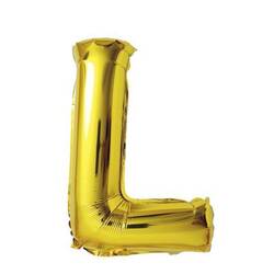 Buchstaben Folienballon L Gold 1 Meter