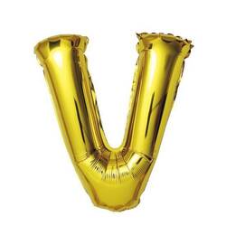 Buchstaben Folienballon V Gold 1 Meter