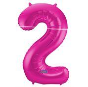 Zahlenballon Pink 2