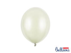 10 ballons métallisés crème clair 27cm