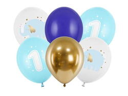 Luftballons Blau 1. Geburtstag