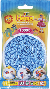 HAMA Midi Perlen 1000 Stück Pastell Blau