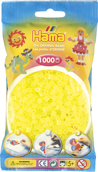 HAMA Perles midi 1000 pièces jaune fluo