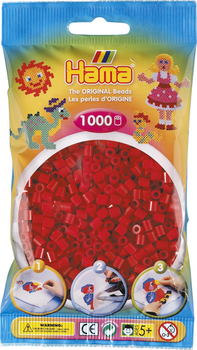 HAMA Perles Midi 1000 pièces rouge moyen