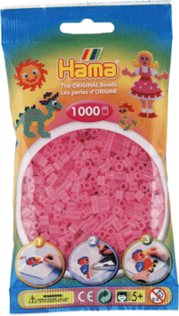 HAMA Midi Perlen 1000 Stück Transparent Pink