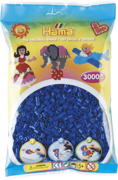 HAMA Perles Midi 3000 pièces Bleu