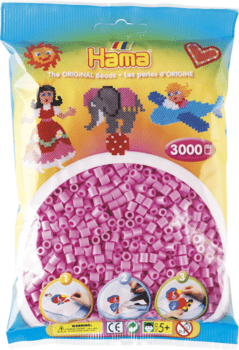 HAMA Midi Perlen 3000 Stück Pastell Pink
