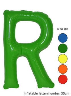 Ballon Buchstaben "R"  in Gelb