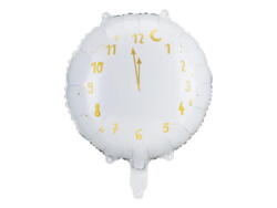 Horloge ballon en aluminium blanc