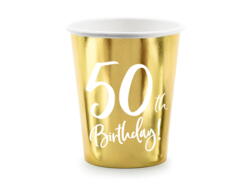 Becher 50 Jahre Geburtstag Gold