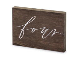 Holz-Tischnummer ''Four''