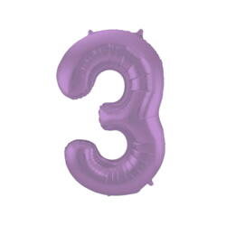 Ballon numéro 3 violet 86cm