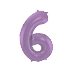 Ballon numéro 6 violet 86cm