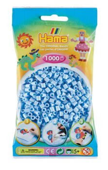 HAMA Midi Perlen 1000 Stück Pastell Eisblau