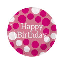 Teller Glossy Pink Happy Birthday