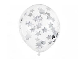 Silber Sternen Konfetti Ballons 30cm