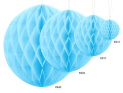 Boule alvéolée bleu bébé 10 cm
