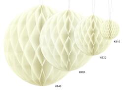 Boule alvéolée crème 10 cm