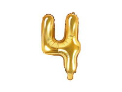 Gold Zahlenballon 4 35cm